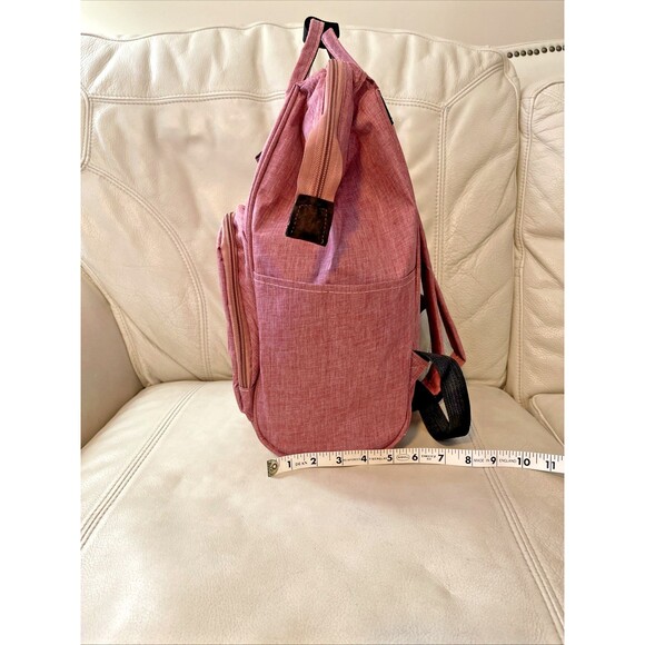 Anello Minnie Mouse Backpack Bag Top Handle Nylon Lightweight Pink - Picture 2 of 12